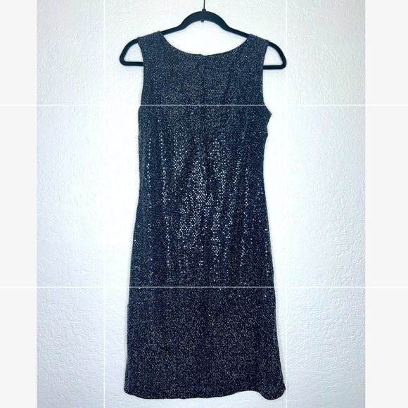 ENFOCUS STUDIO Black Sleeveless Sequins Dress Size 6 - Picture 1 of 6